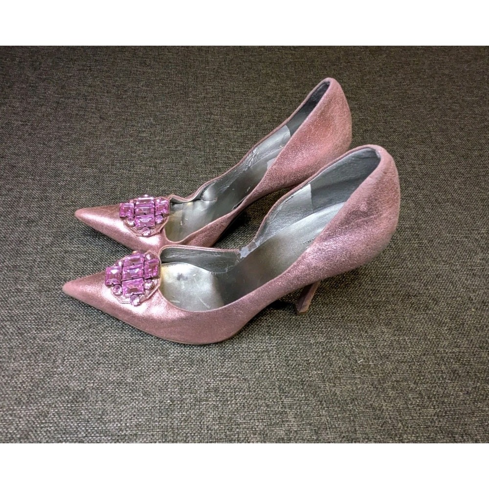 Guess Marciano Pink‎ High Rise heels Size 10M Women's Cute Jeweled Y2K